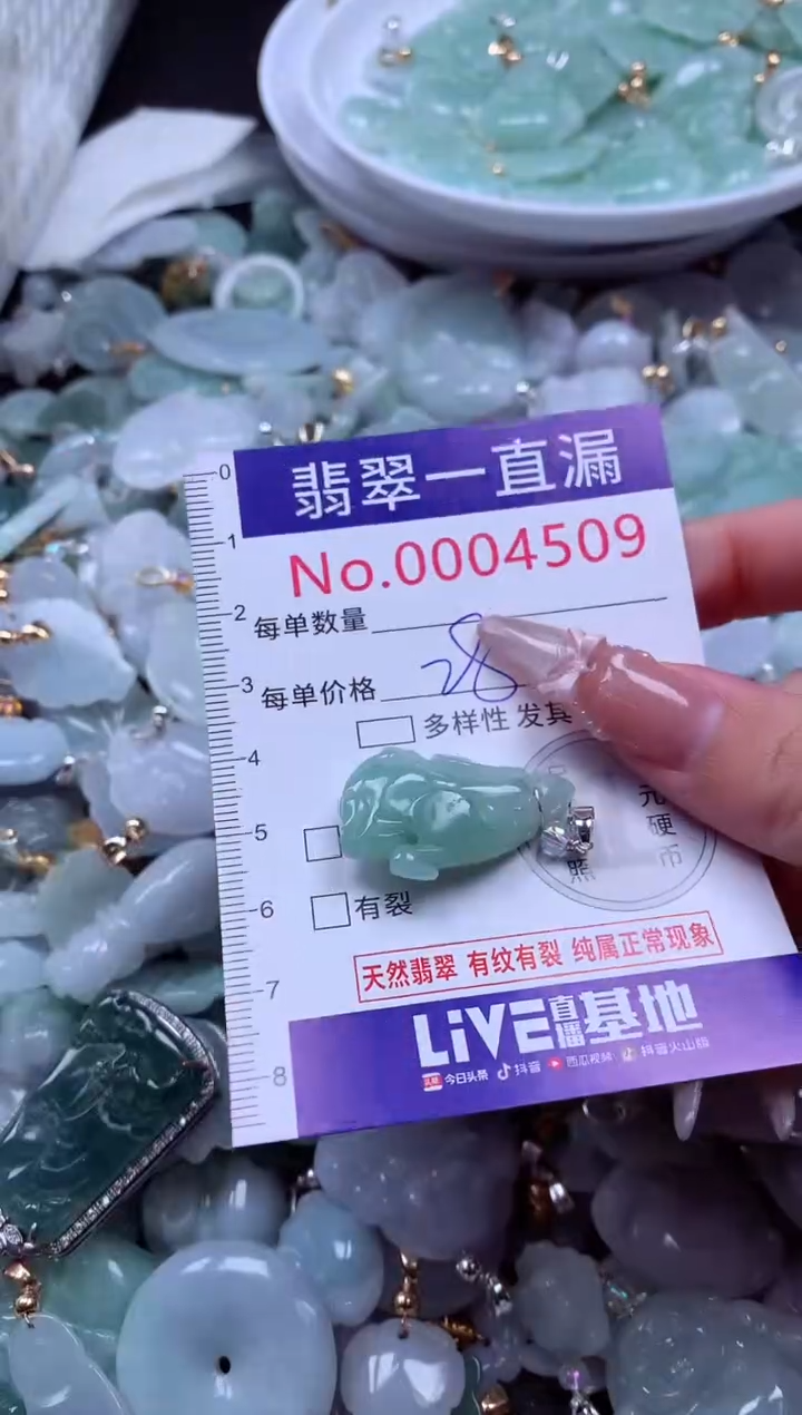 吊坠(不含链)未镶嵌翡翠4509