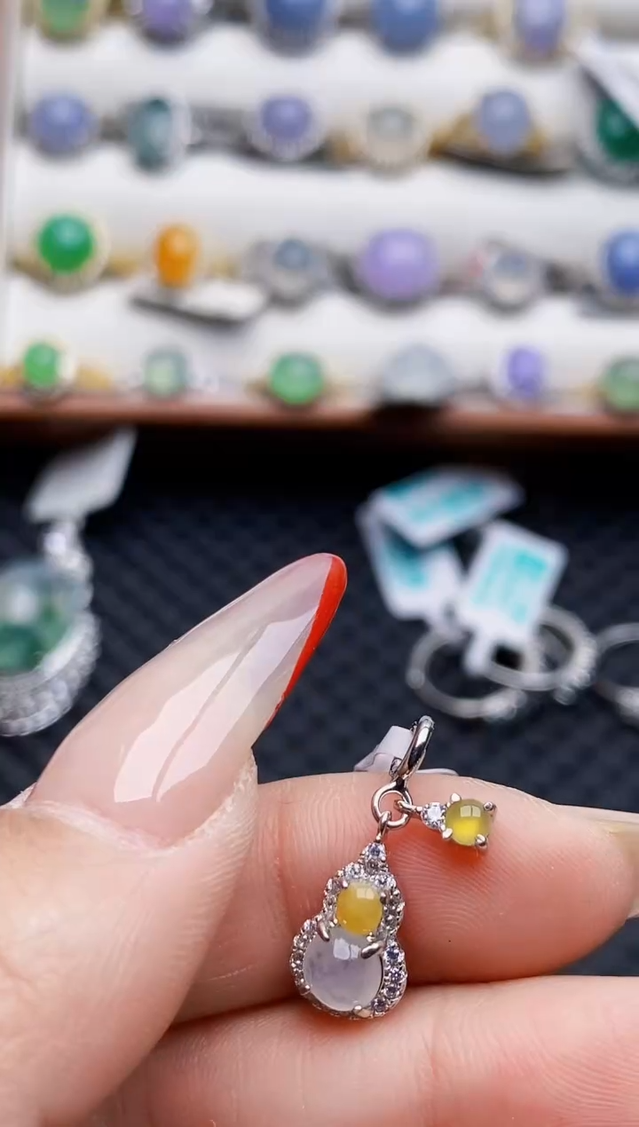 银S925镶嵌戒指翡翠6191