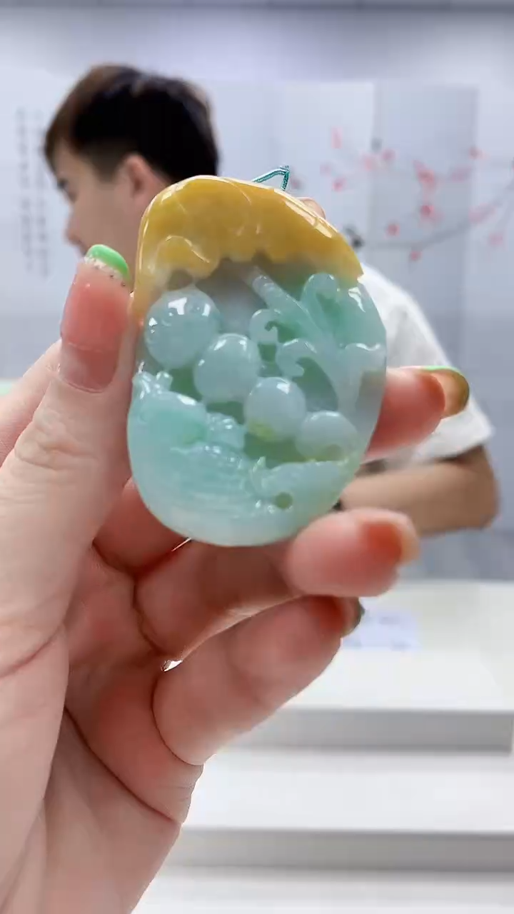 未镶嵌定制翡翠4868ry-毛货挂件458