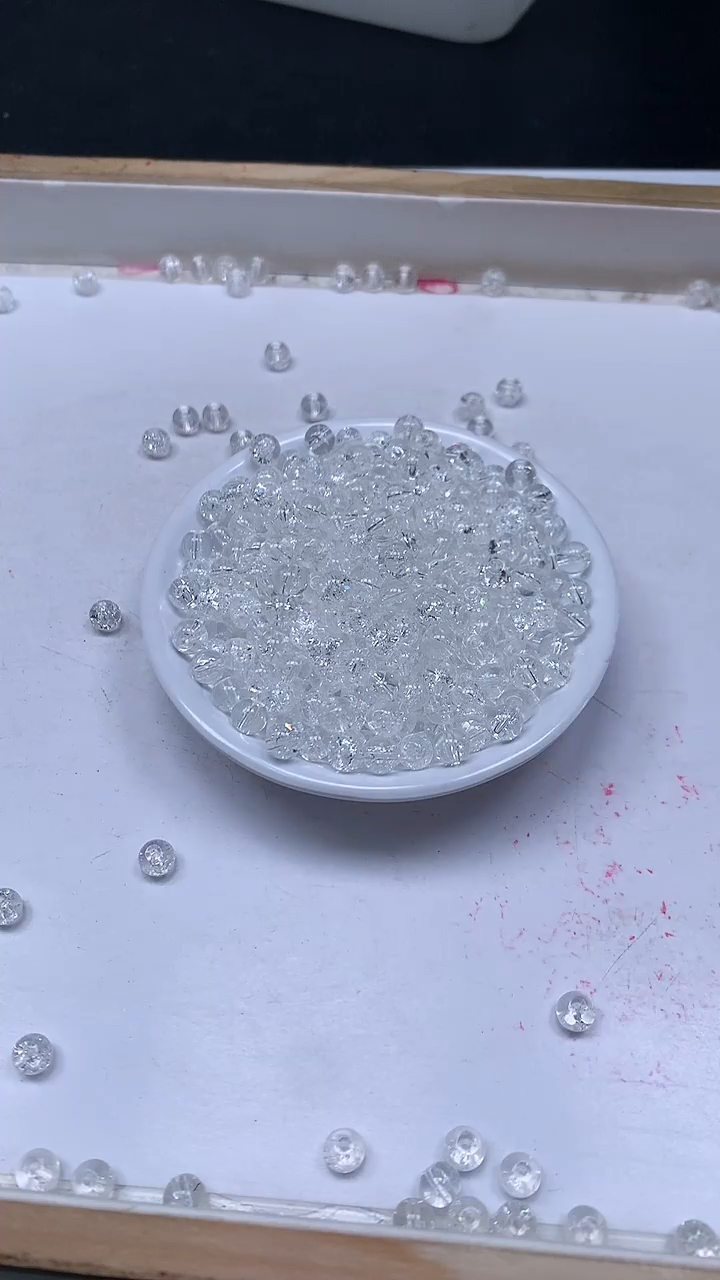 未镶嵌珠宝半成品水晶D680 白阿赛6mm15个6.8元