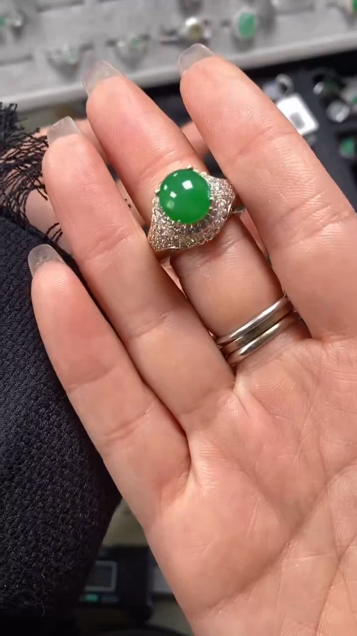 【闪购商品】翡翠戒指未镶嵌9103锐