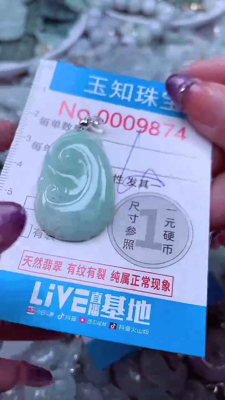 翡翠未镶嵌吊坠(不含链)9874