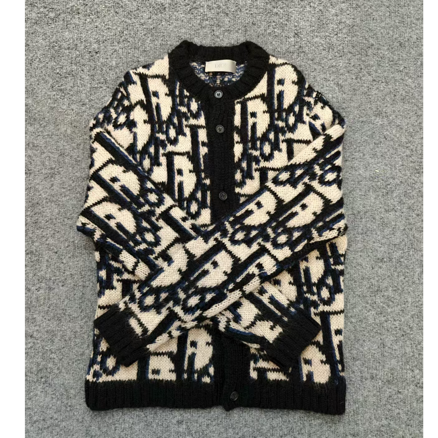 DIOR/迪奥男士秋冬经典满印花纹毛衣