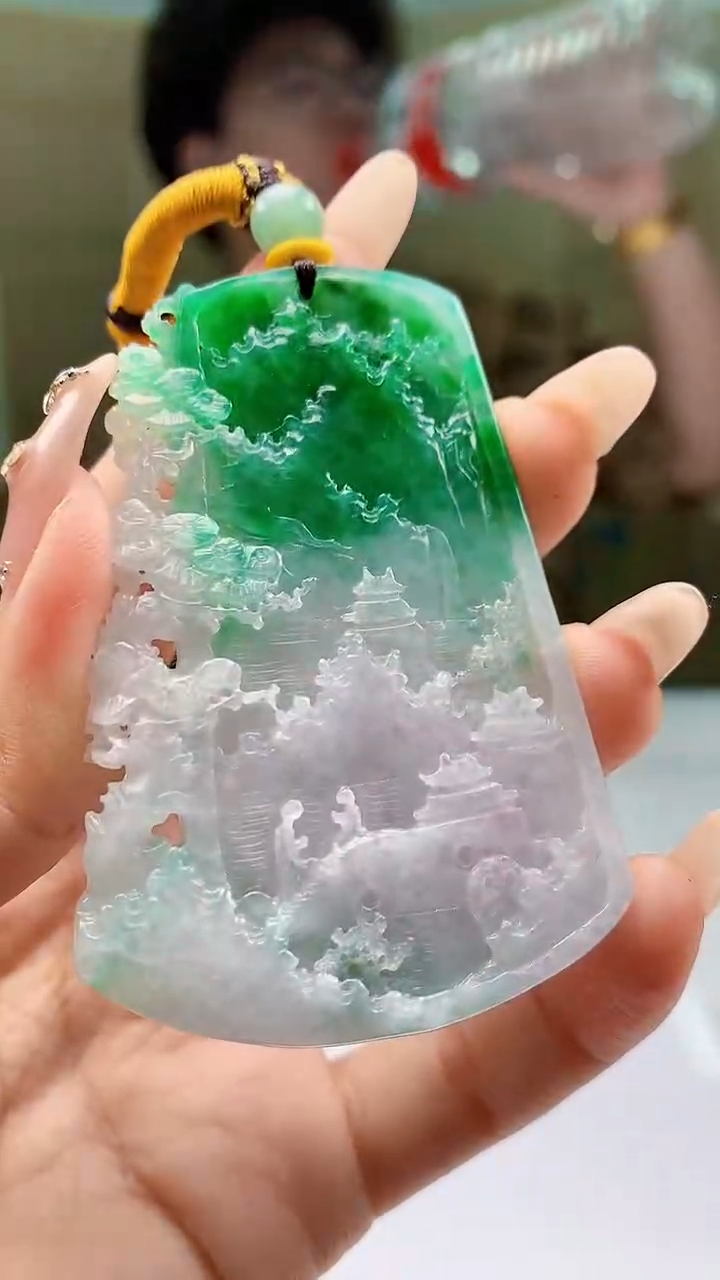 【闪购商品】定制翡翠未镶嵌4688ty-毛货挂件151