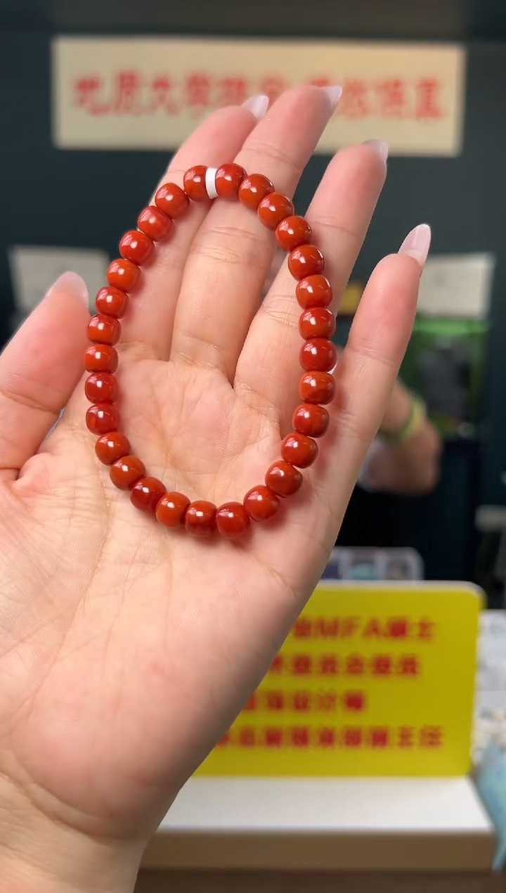 未镶嵌手串南红玛瑙精品南红玛瑙老型珠手串7.5mm+