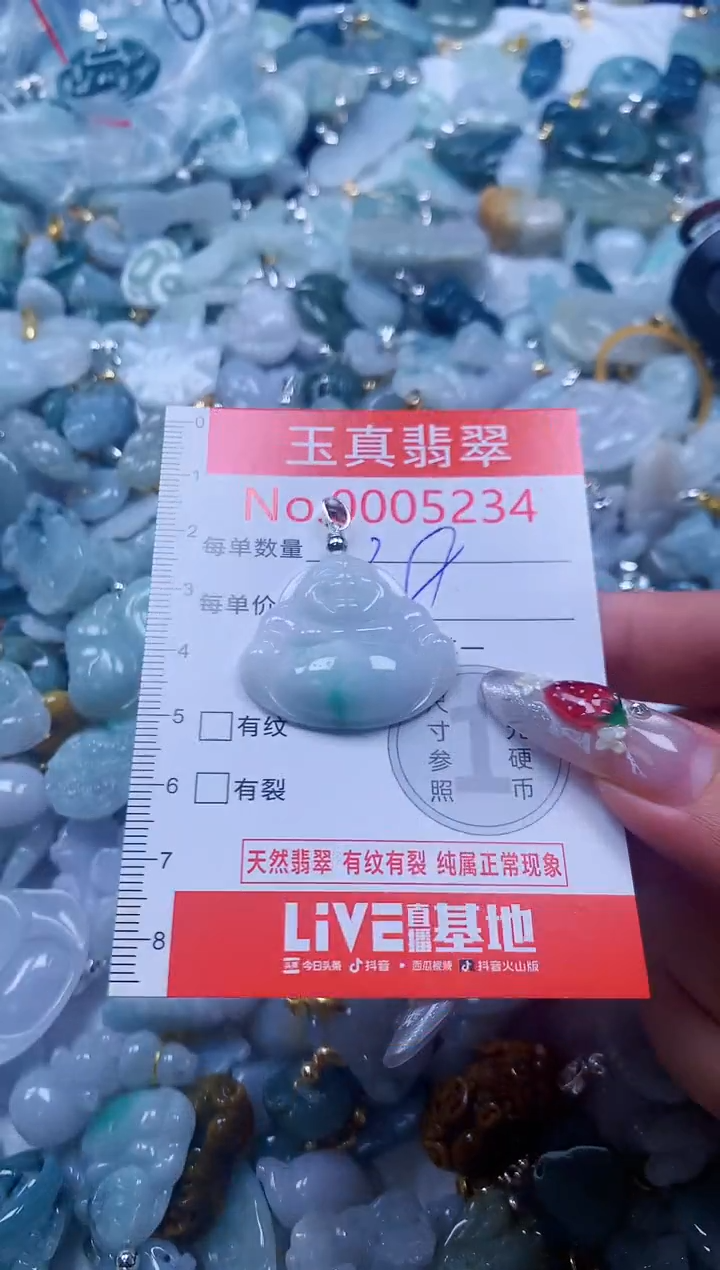 翡翠未镶嵌吊坠(不含链)5234