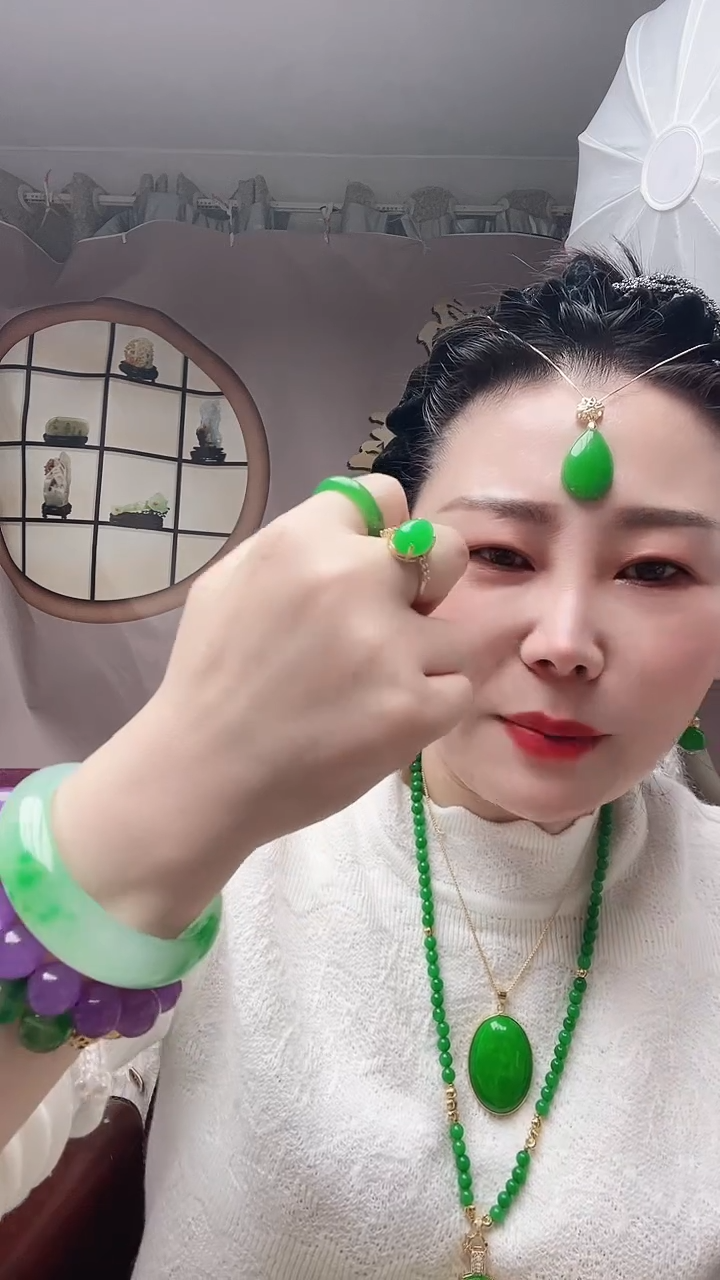 【闪购商品】翡翠戒指14K金镶嵌X65号