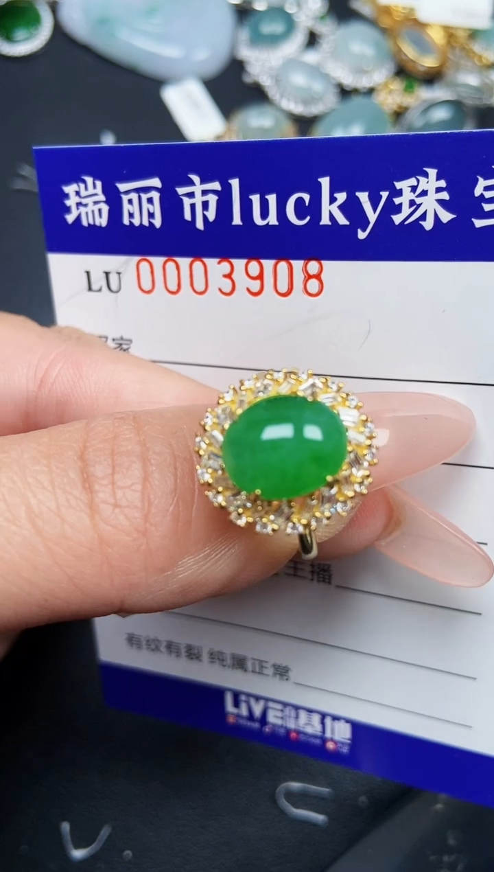 【闪购商品】翡翠颈饰银S925镶嵌3908