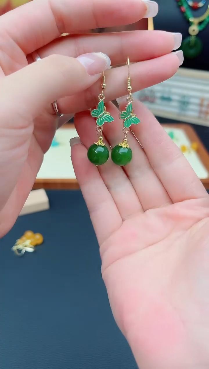 玛瑙/玉髓耳饰银S925镶嵌436000