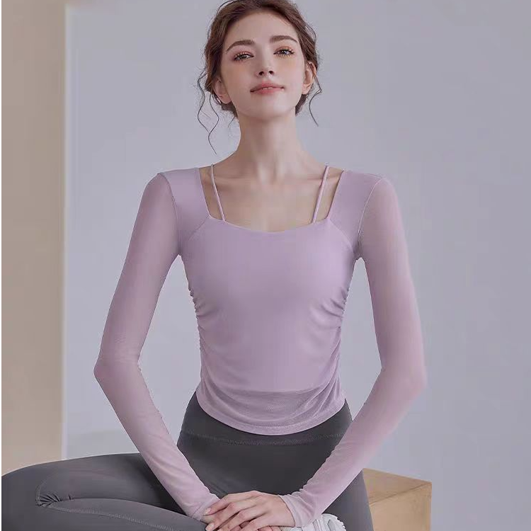 瑜伽服上衣女2025新款气质运动普拉提训练衣秋冬款高级感健身长袖