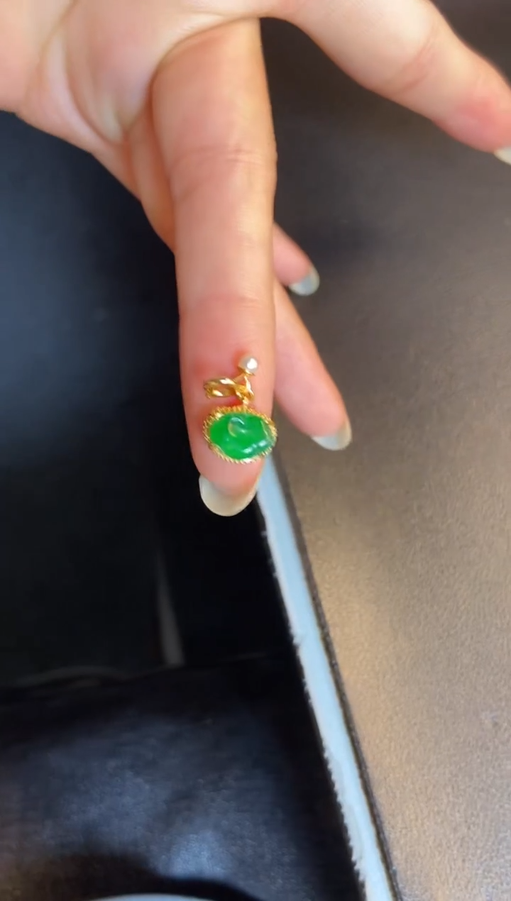 吊坠(不含链)银S925镶嵌翡翠1