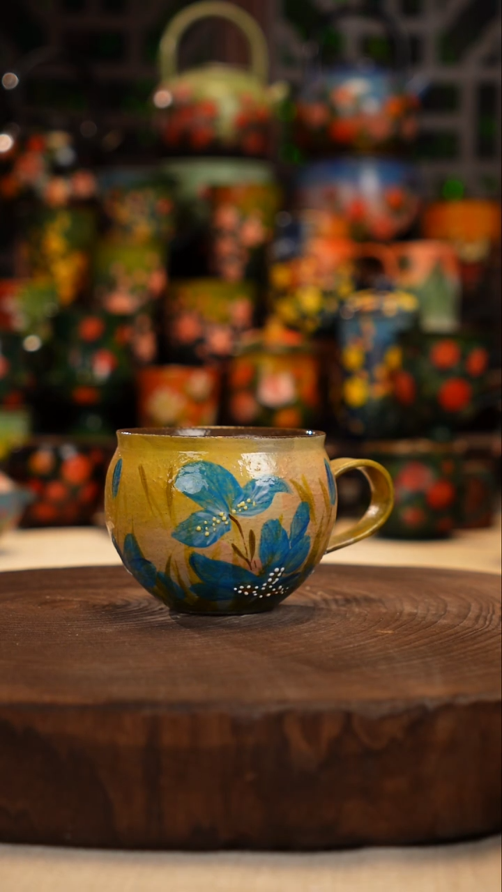 油画 釉下彩  杯子