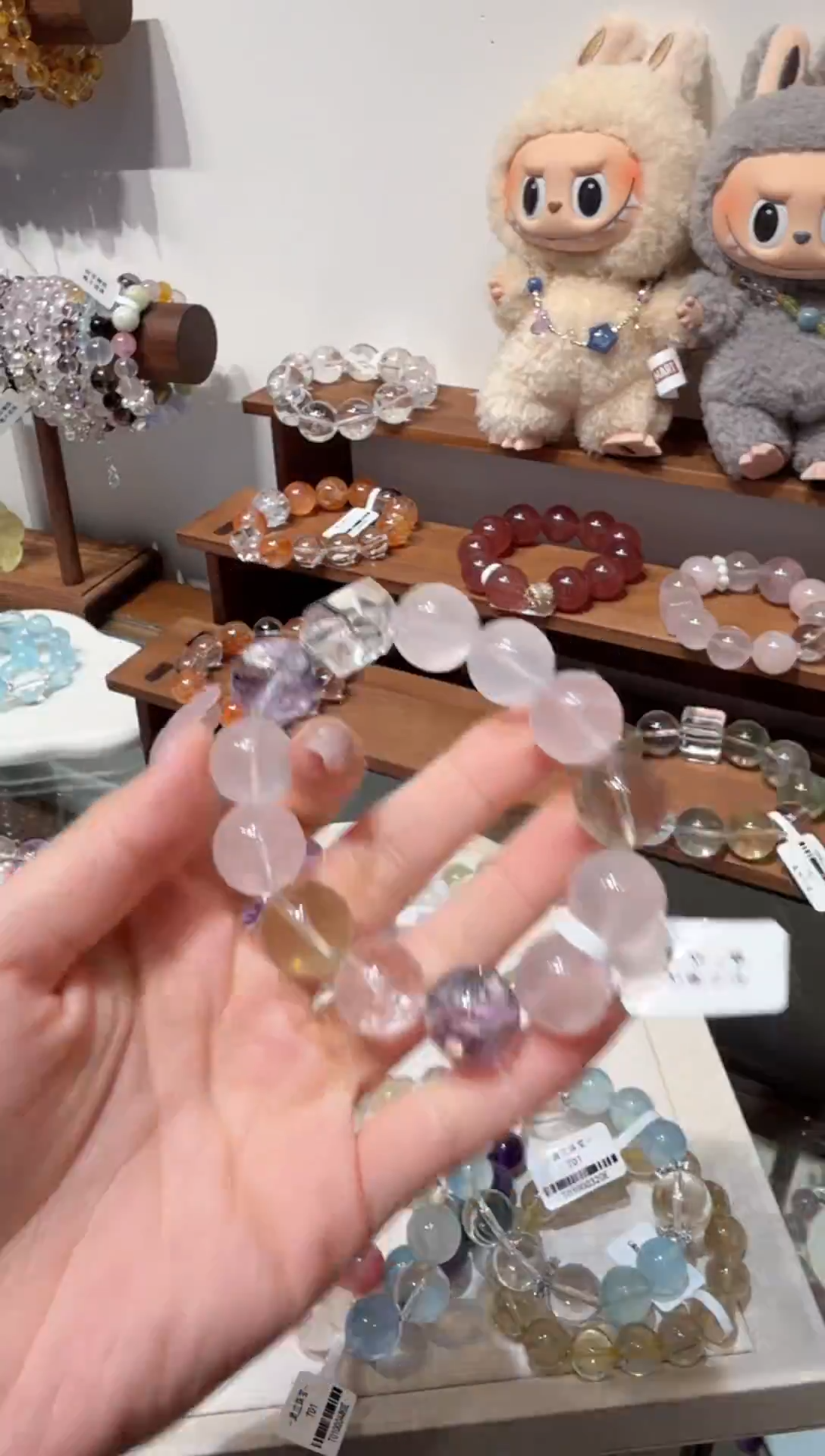 水晶手串未镶嵌拍4单发一串 多样性发货