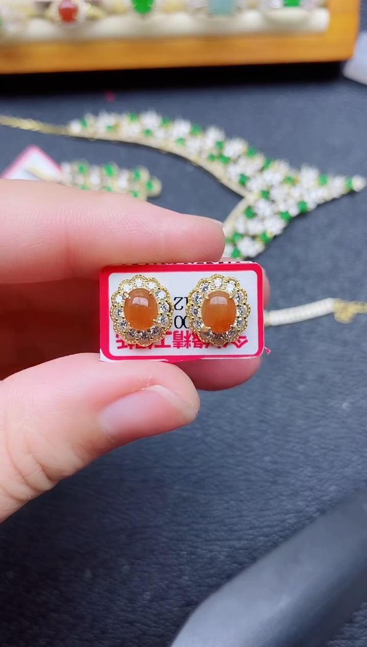 银S925镶嵌戒指翡翠1