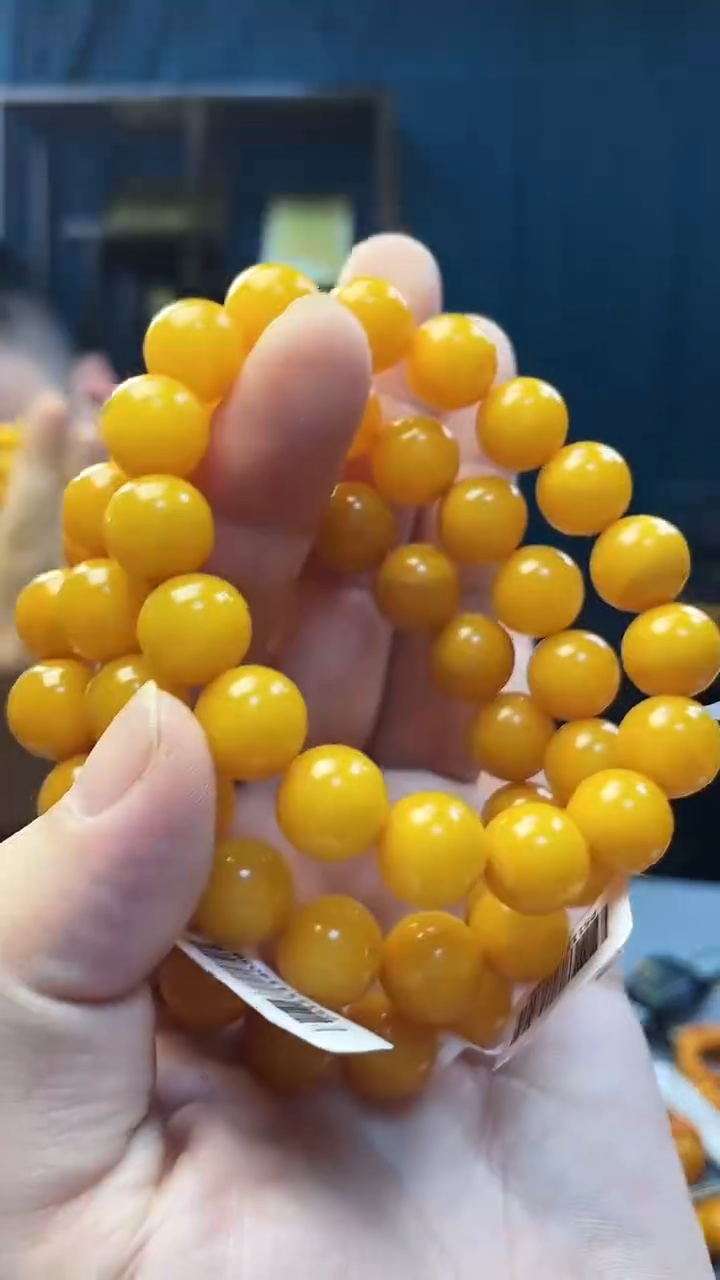 手串琥珀未镶嵌蜜蜡圆珠手串（多样性发其一）