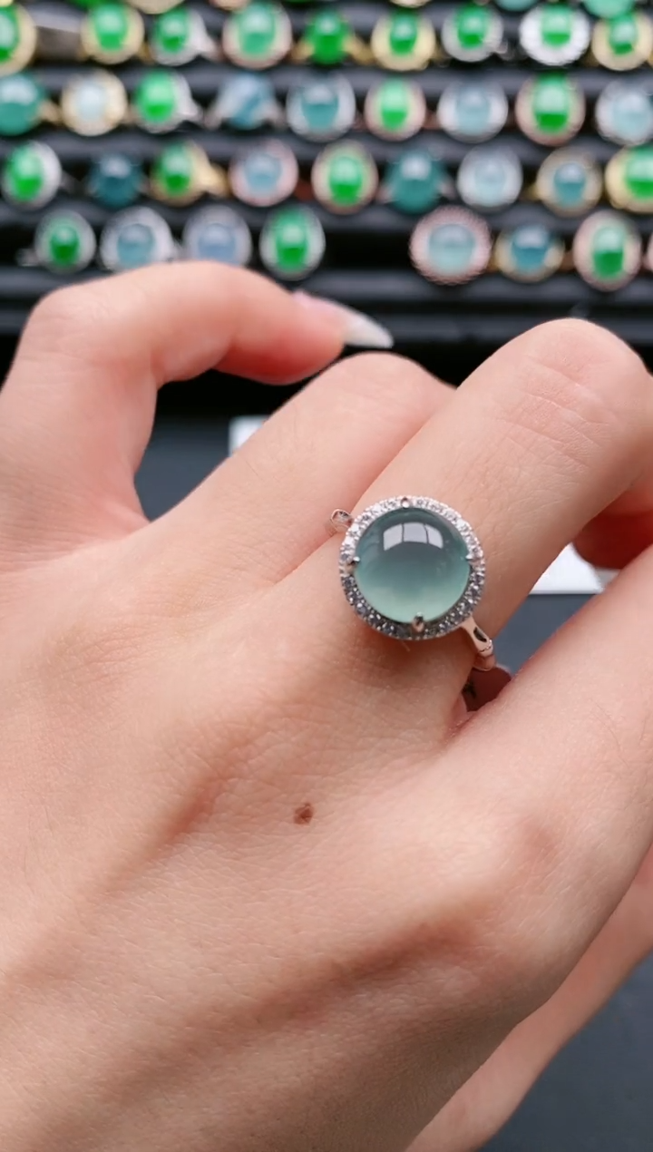 【闪购商品】翡翠戒指银S925镶嵌11111111111