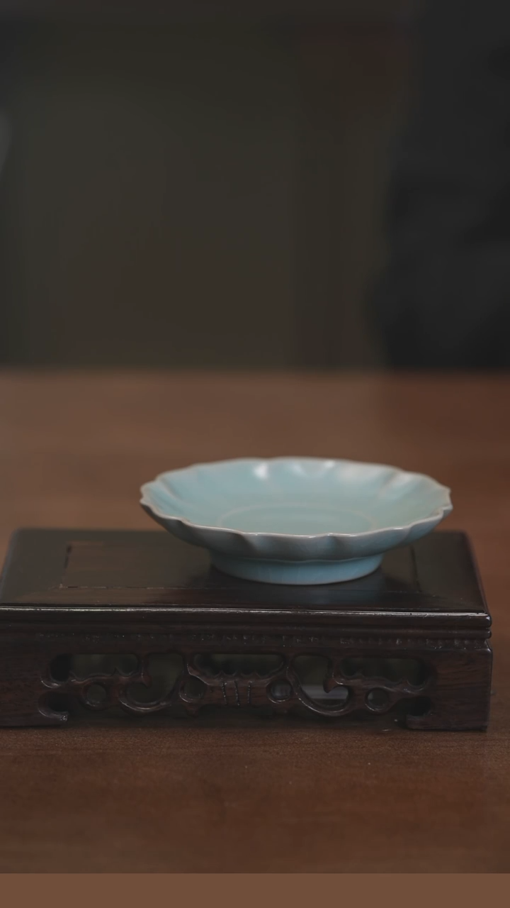 【闪购商品】清凉寺原产地仿古釉手工汝瓷小杯垫