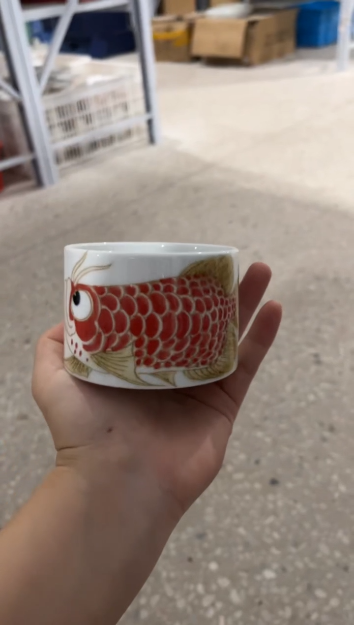 昨明手绘冰桶杯带内绘（宠粉价格）