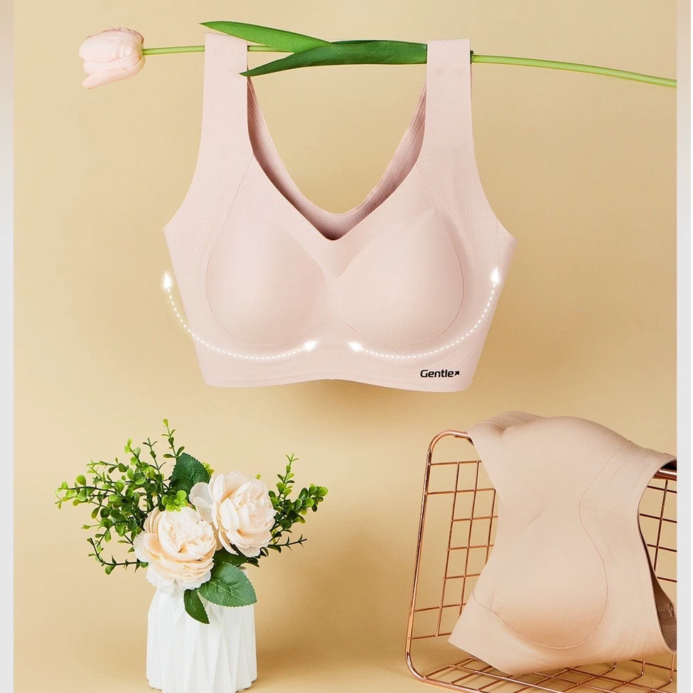 339#背心款乳胶养肤无痕内衣大胸显小支撑小胸防下垂文胸