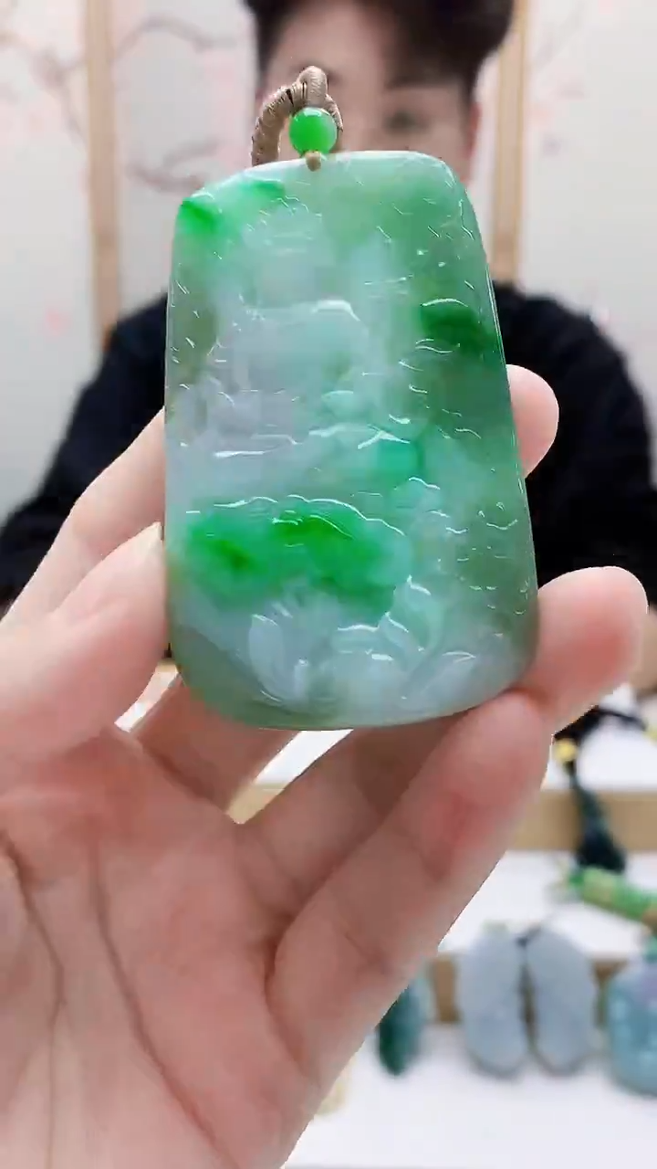 未镶嵌定制翡翠5140lr-毛货挂件24