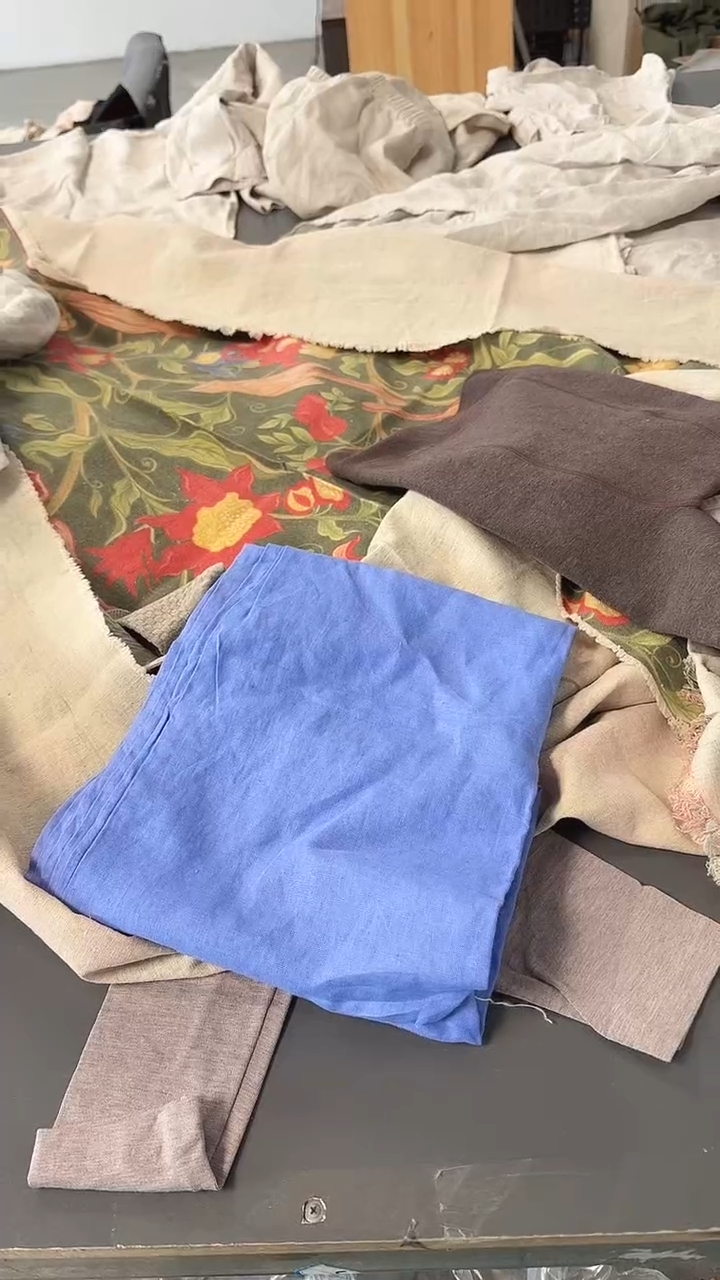 汉麻宝石蓝汉麻枕套1对