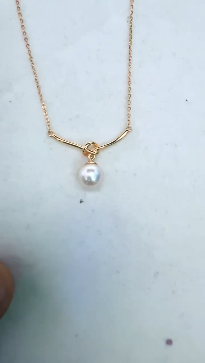 【闪购商品】海水珍珠颈饰银S925镶嵌套链