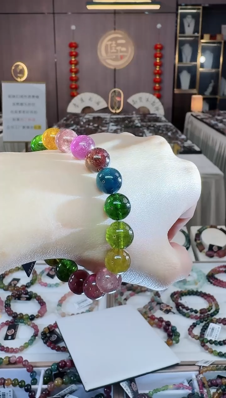 【闪购商品】碧玺单圈手串10mm+未镶嵌一物一证dan