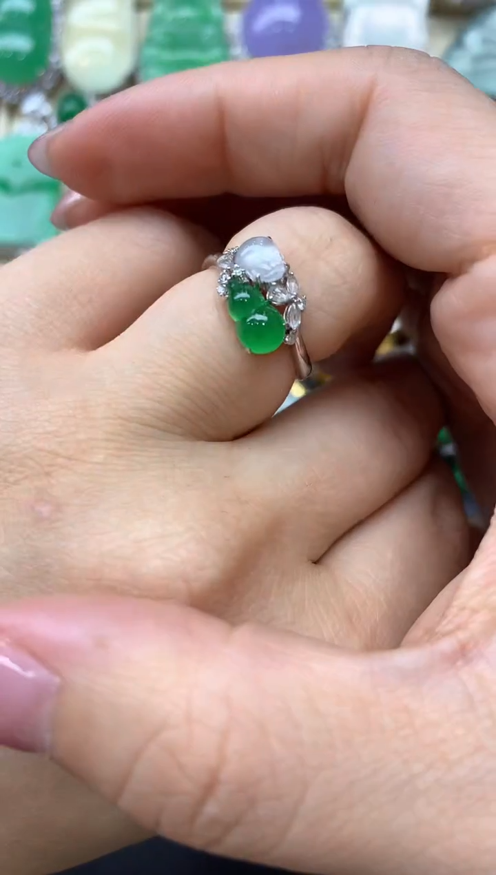 【闪购商品】翡翠戒指18K金镶嵌362-中国好珍宝