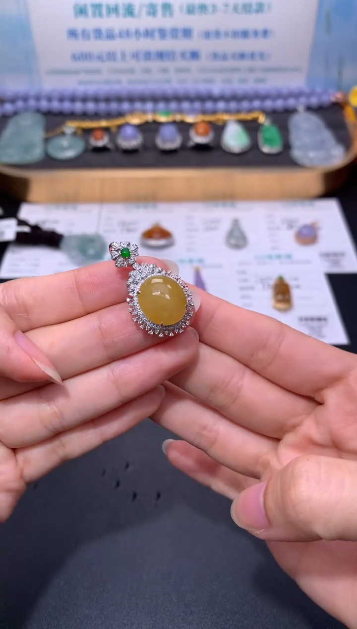 定制翡翠18K金镶嵌模式推广期48小时鉴赏期