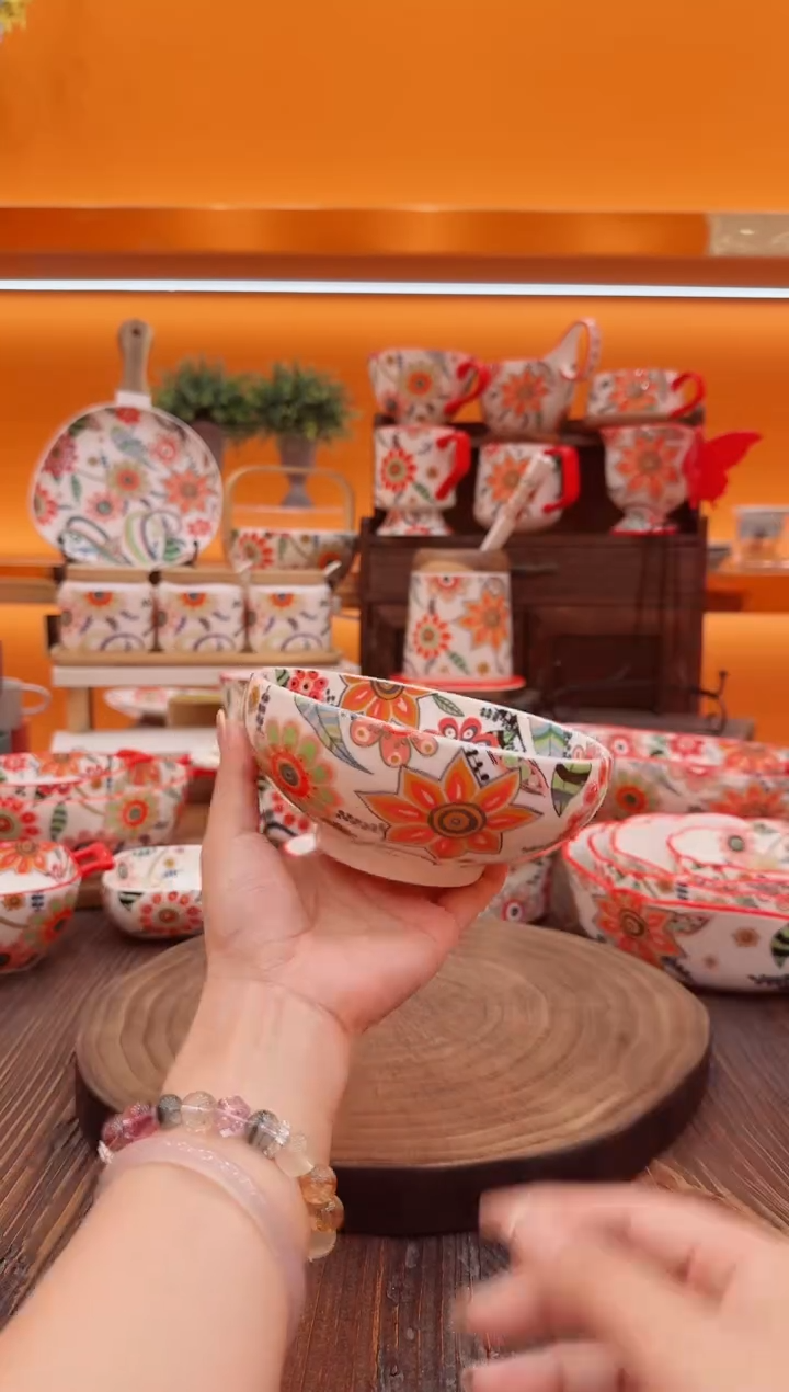 碗景德镇陶瓷手工碗6寸