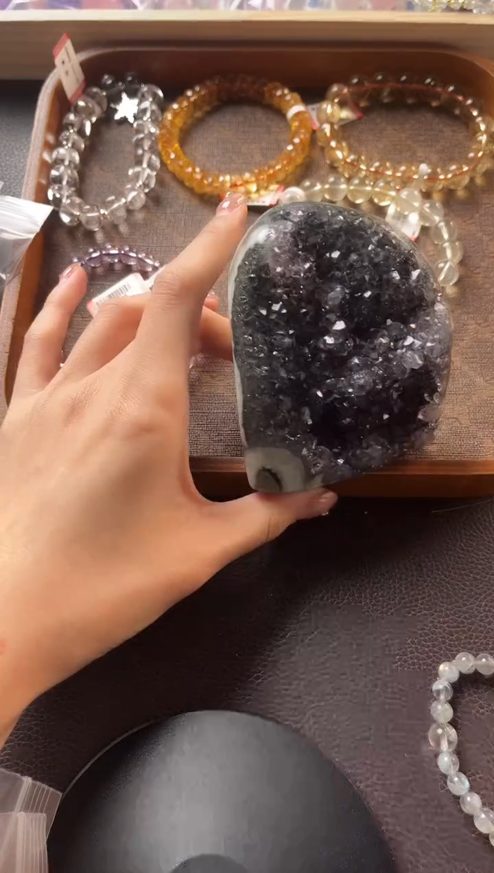 未镶嵌手链水晶30-14紫晶洞