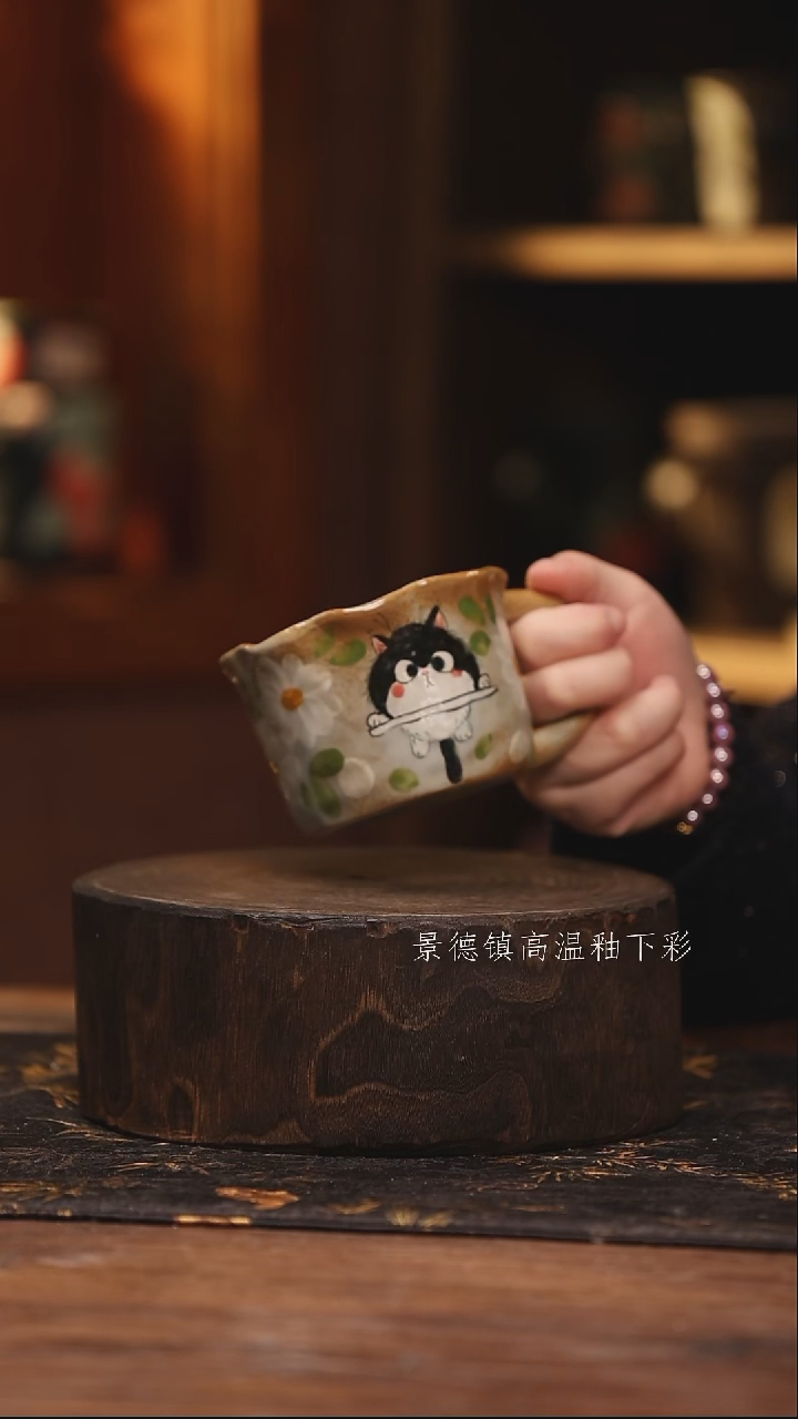 陶瓷景德镇高温釉下手绘陶瓷@L569@