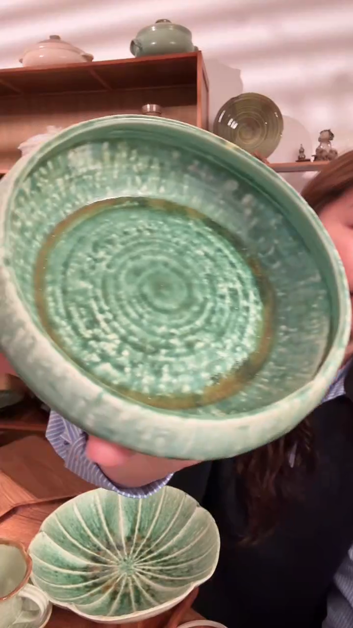 瓷6英寸山野风黛绿小圆碗