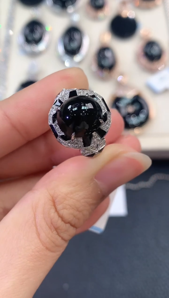 【闪购商品】翡翠戒指18K金镶嵌不退换 D51