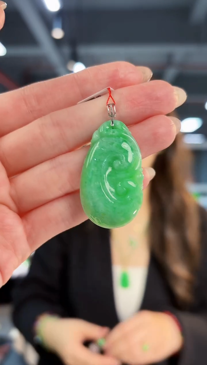 【闪购商品】翡翠颈饰18K金镶嵌缅料A货/支持复检/一件