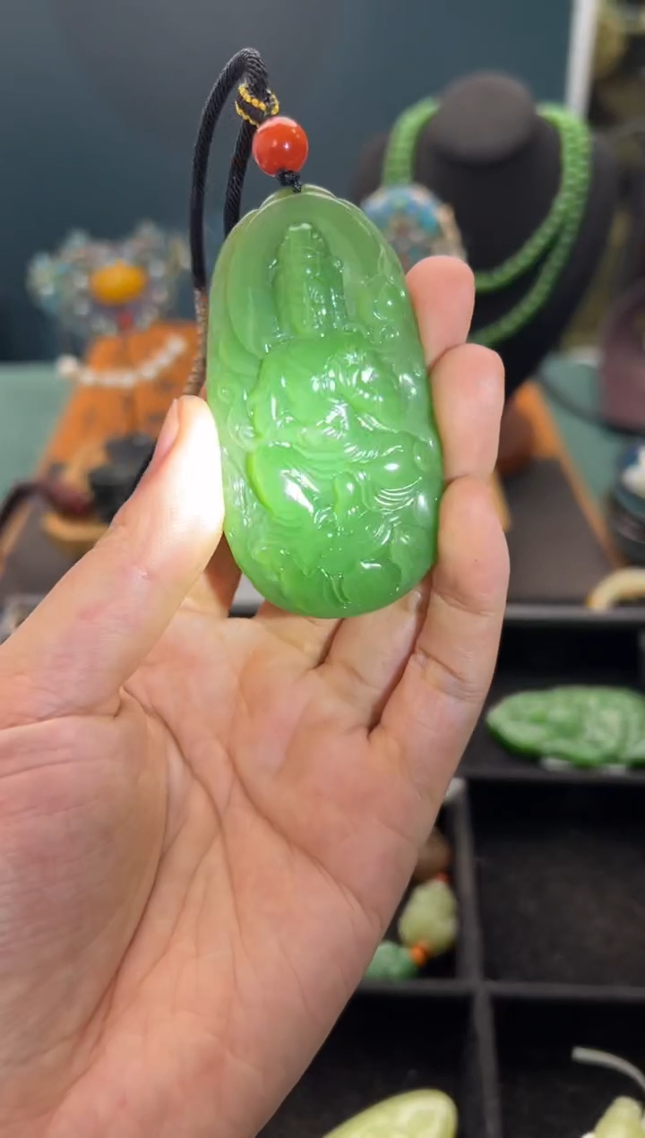 【闪购商品】和田玉吊坠未镶嵌1224碧玉度母2