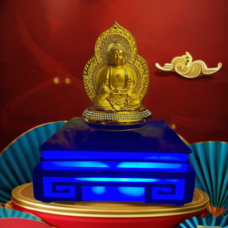 【磁悬浮双面观音如来】释迦牟尼佛堂摆设鎏金观音菩萨摆件时来运转