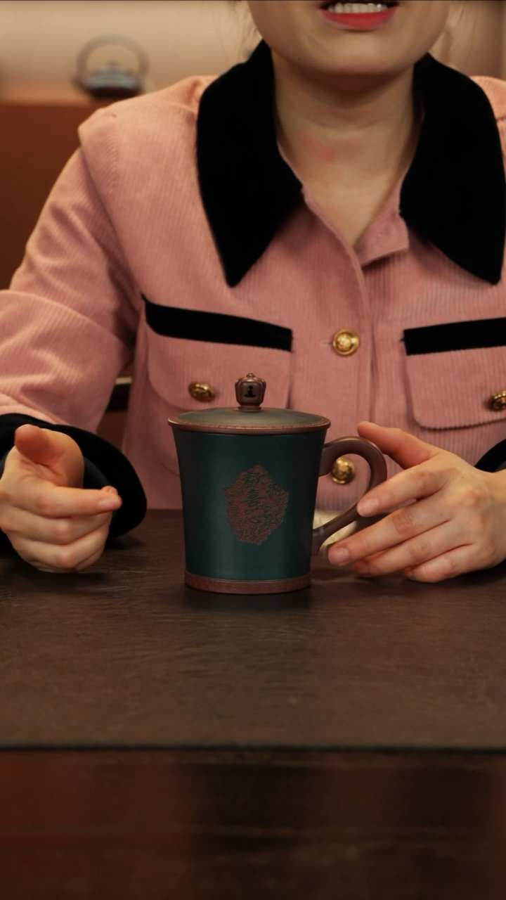 【闪购商品】紫砂茶壶直播福利吴春艳欢喜盖杯粉绿