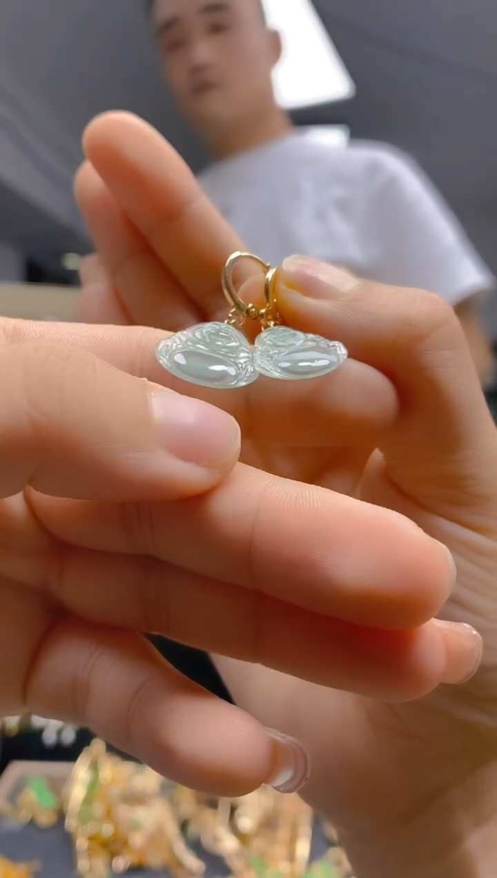 【闪购商品】翡翠耳饰合金355翡翠耳包