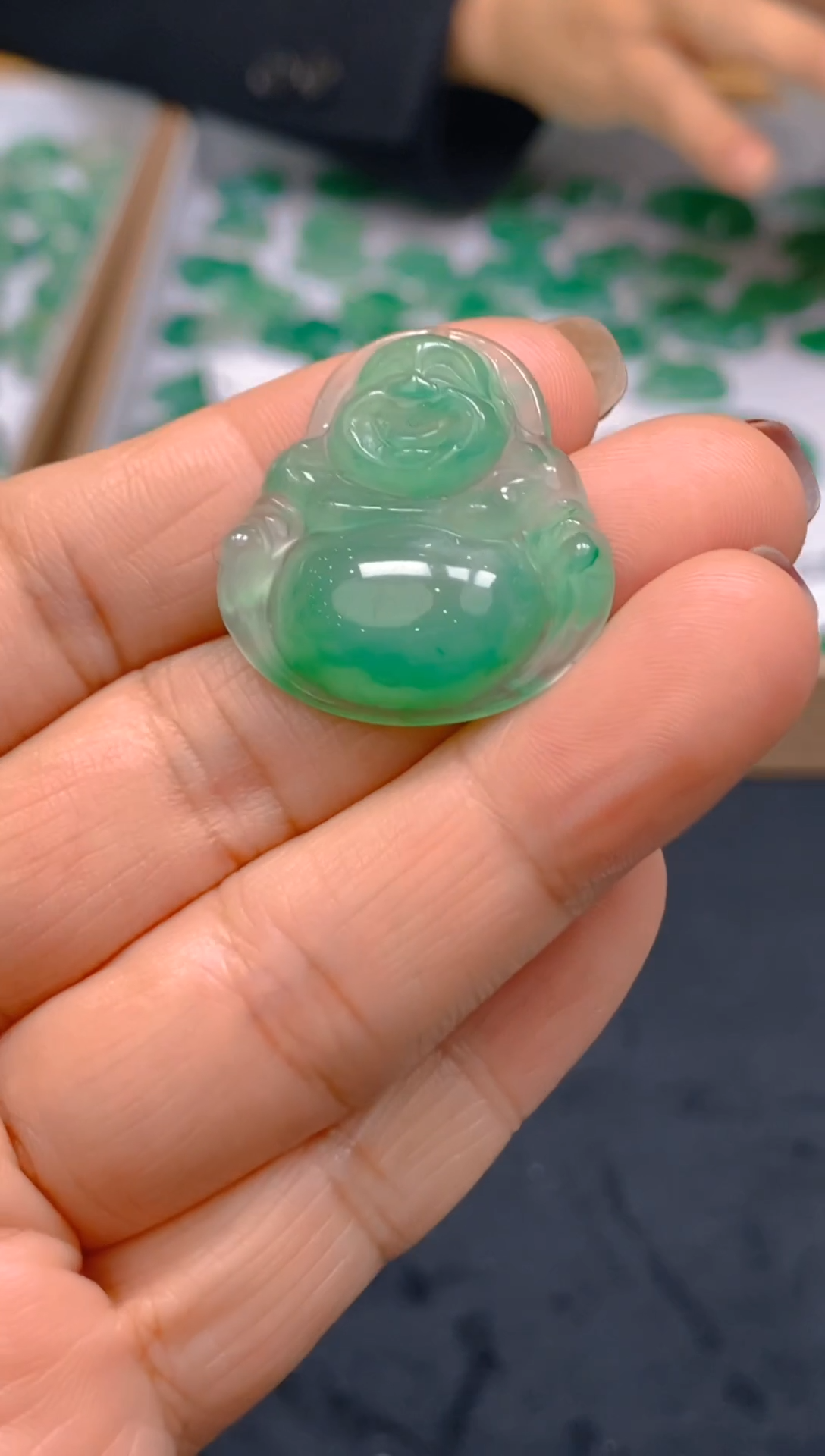 【闪购商品】石英质玉颈饰未镶嵌冰美人非洲翠A货冰种045