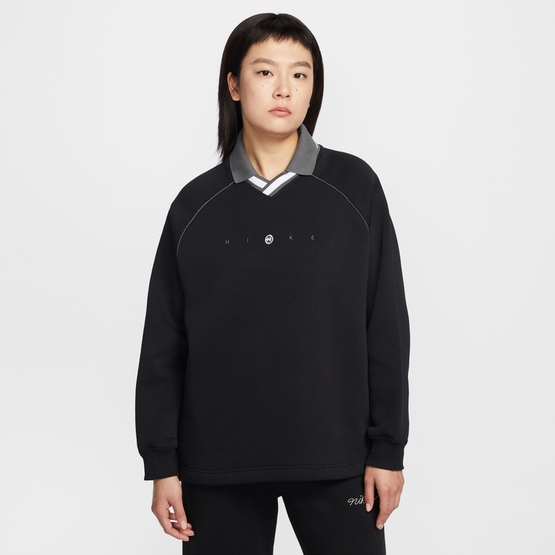 Nike 女子 Oversize 风图案加绒翻领上衣IF0257