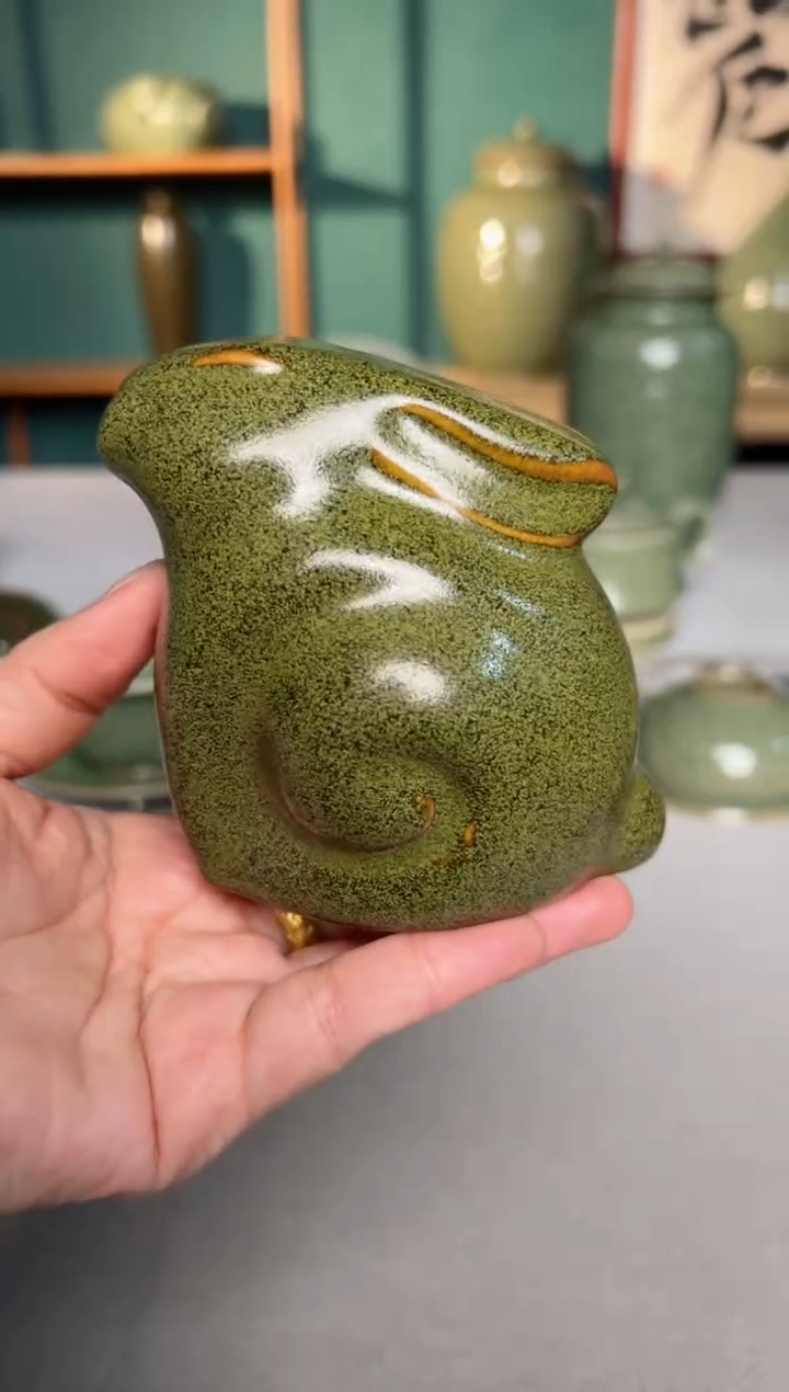 【闪购商品】其他耀州窑茶叶末釉兔子茶宠