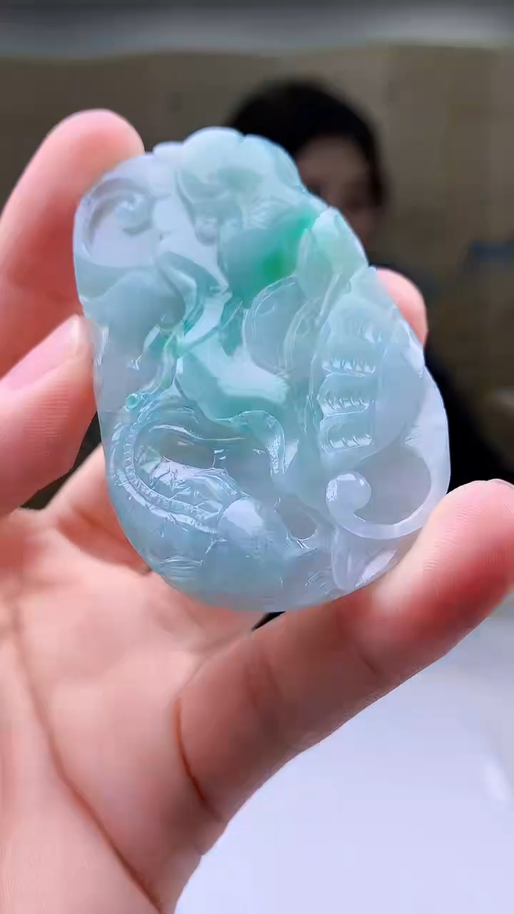 【闪购商品】定制翡翠未镶嵌4829bb-毛货挂件17