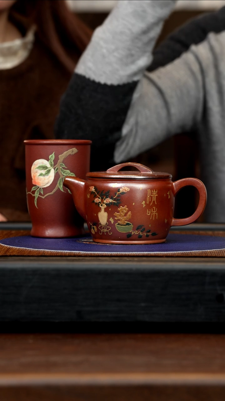 【闪购商品】紫砂茶壶SJK 松木烧 汉瓦 275cc