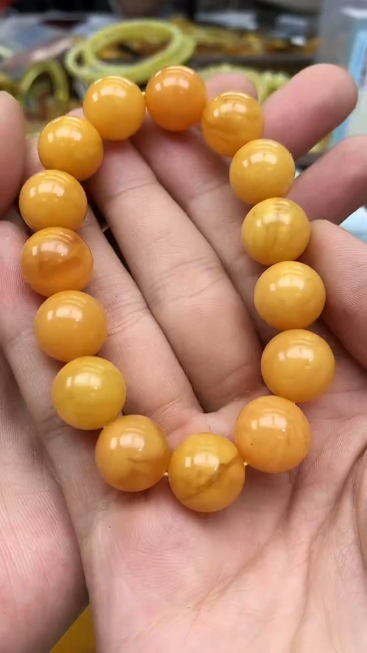 裸石蜜蜡未镶嵌手串卡13