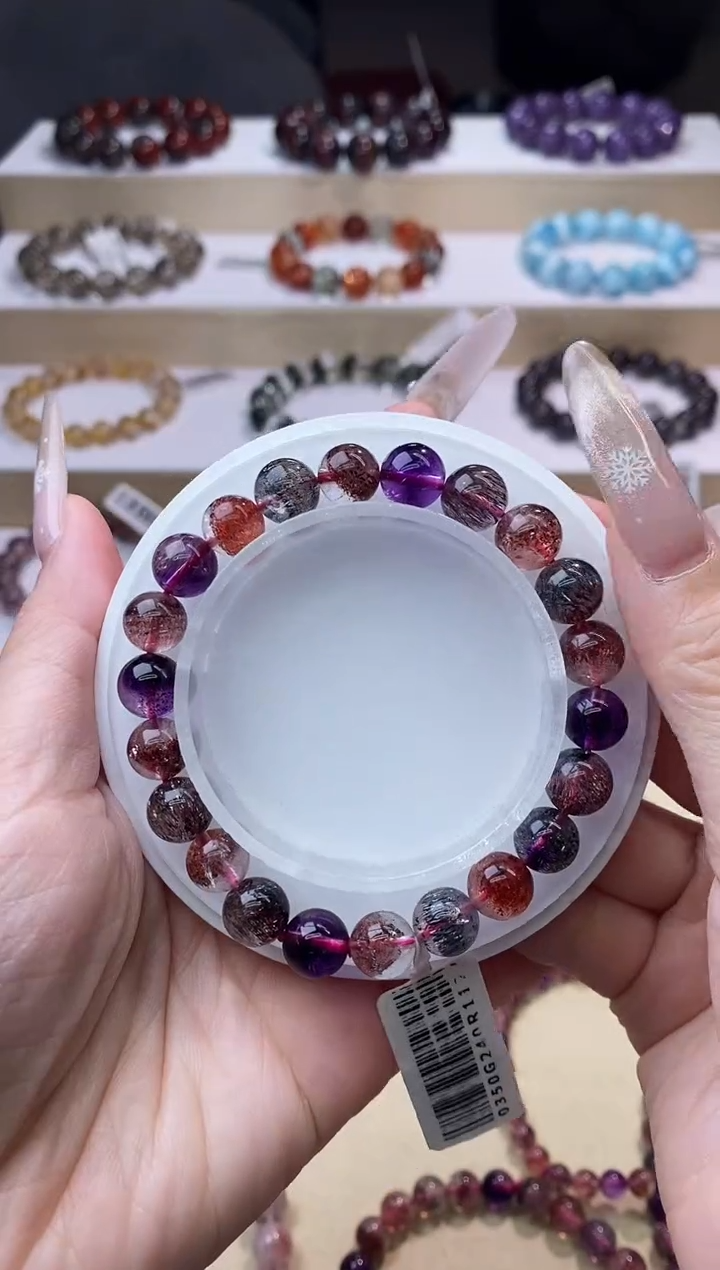 【闪购商品】水晶手链未镶嵌黑加仑超七单圈8m+