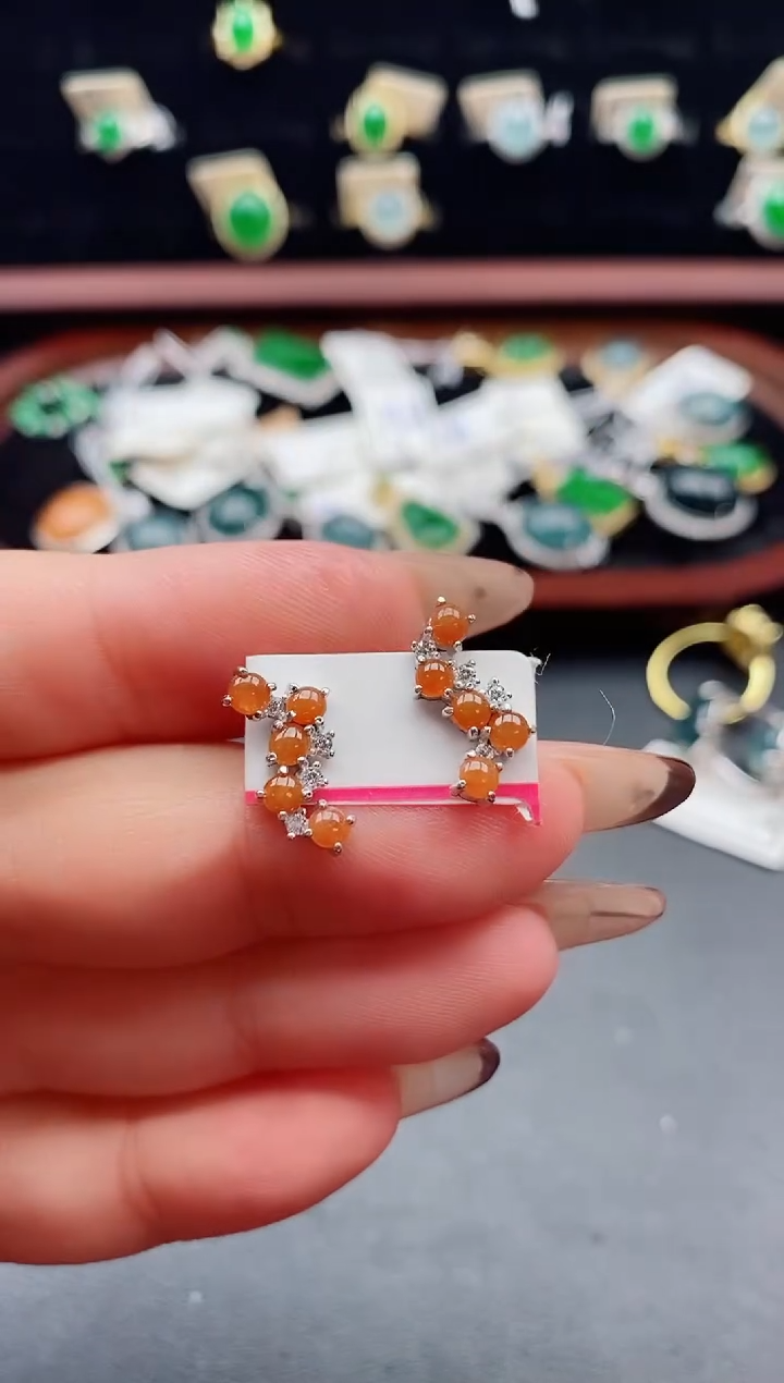 银S925镶嵌戒指翡翠1