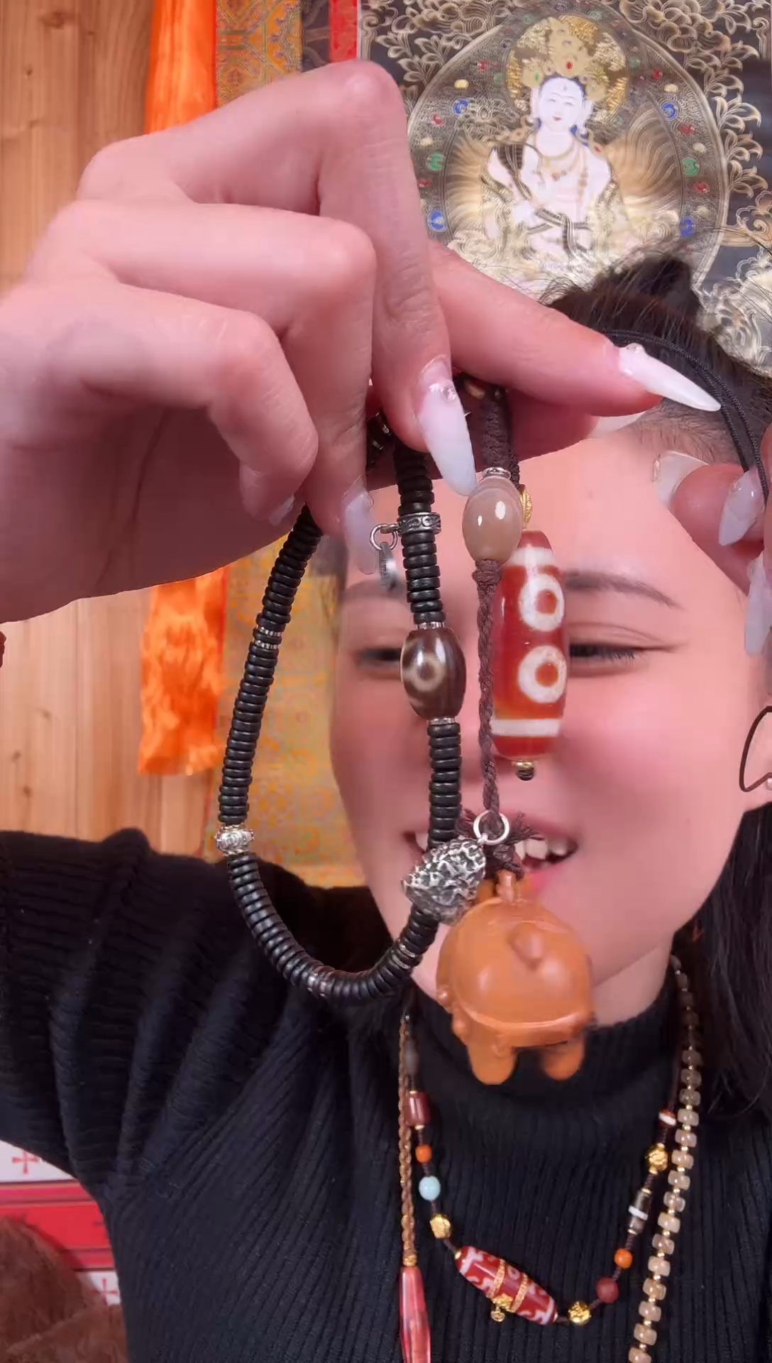 铁合金花岗石?**?藏式风格珠串