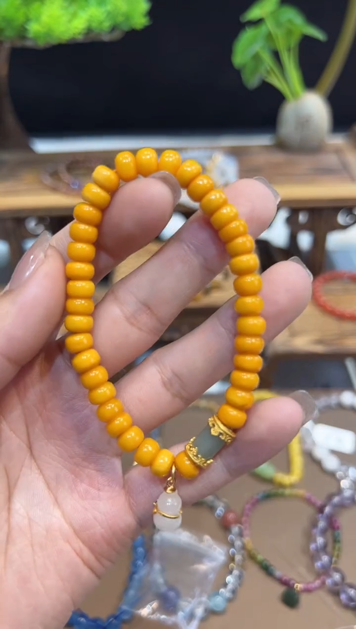 【闪购商品】琥珀手链未镶嵌手饰@@