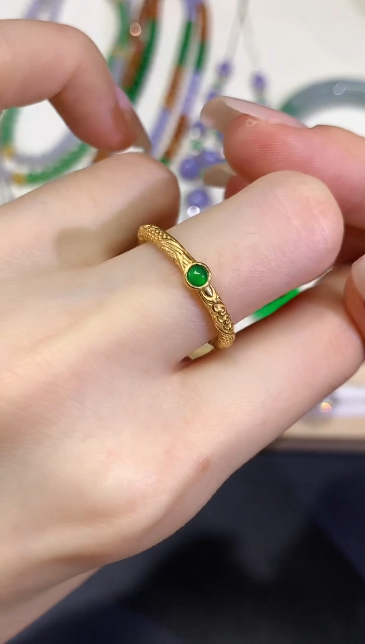 【闪购商品】翡翠戒指银S925镶嵌5团购多样性发货